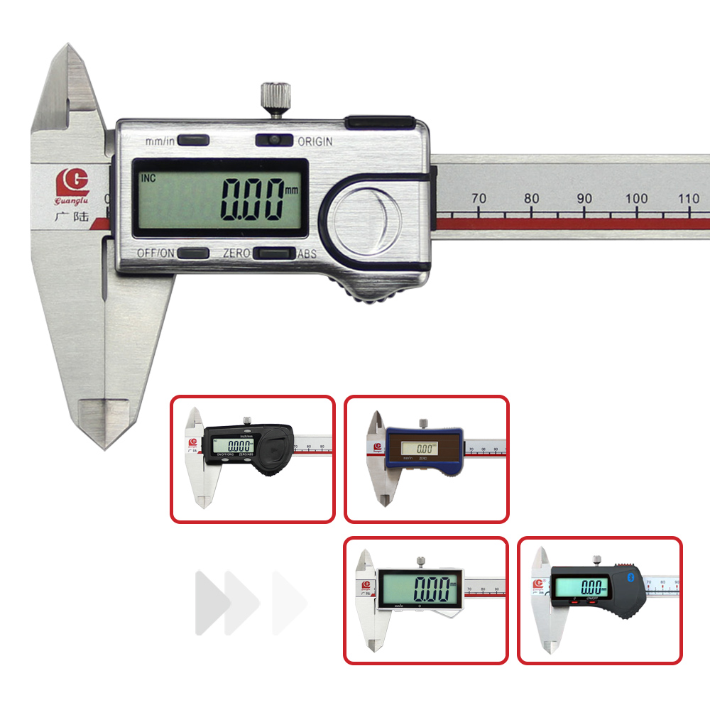 Digital Caliper 150Mm Stainless Steel - Guanglu High Accuracy/Bluetooth/Absolute/Solar Digital Caliper 0‑150/200/300mm