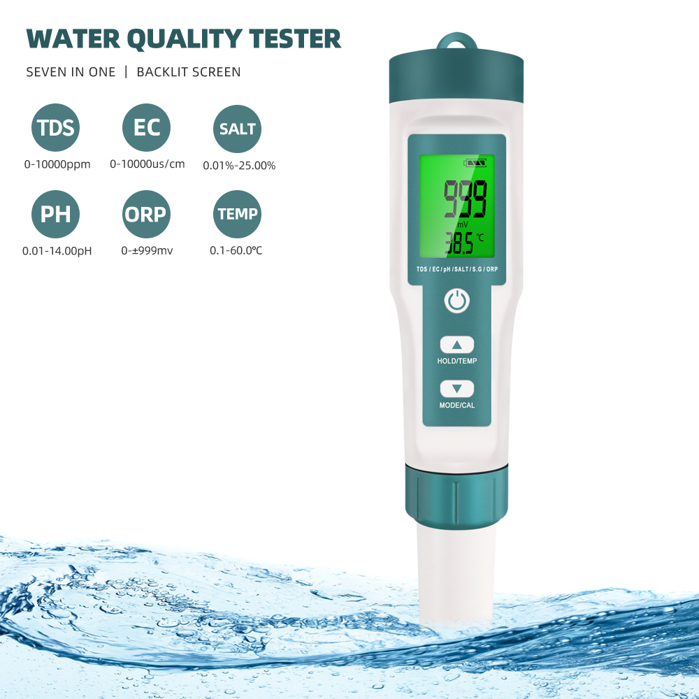 Ph Meter Digital Water Tester - 7 Trong 1 PH TDS EC