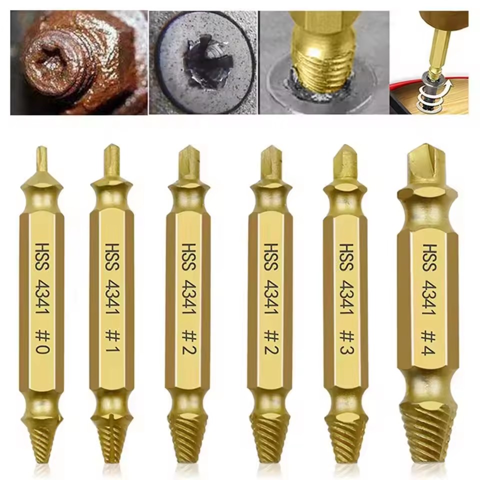 Industrial Tools - Damaged Broken Screw Extractor Drill Bit