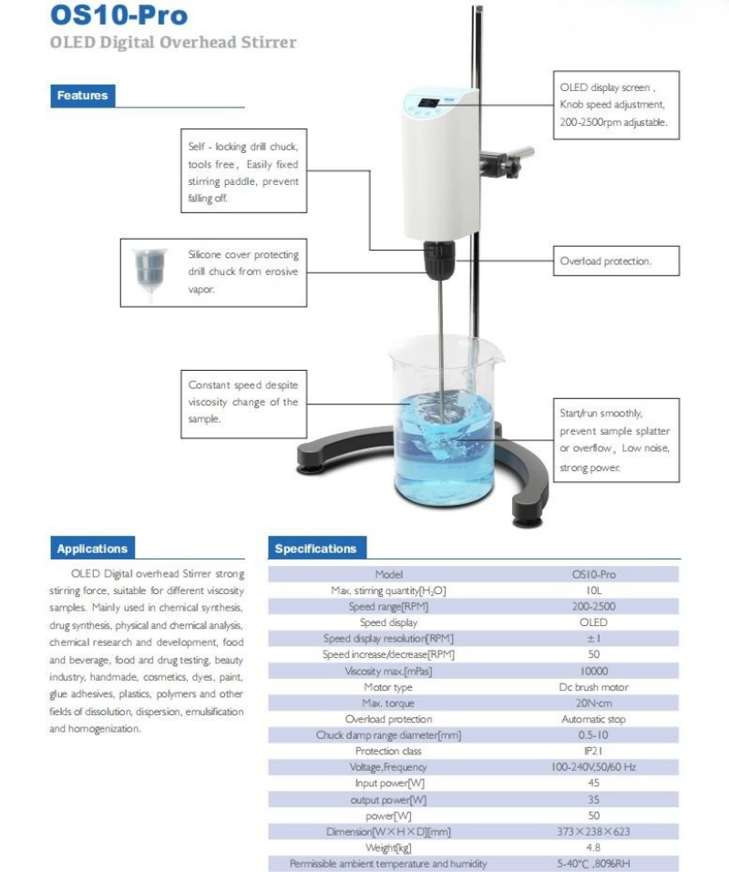 WEIAI Laboratory Overhead Stir - đánh giá và giá Lab Equipment