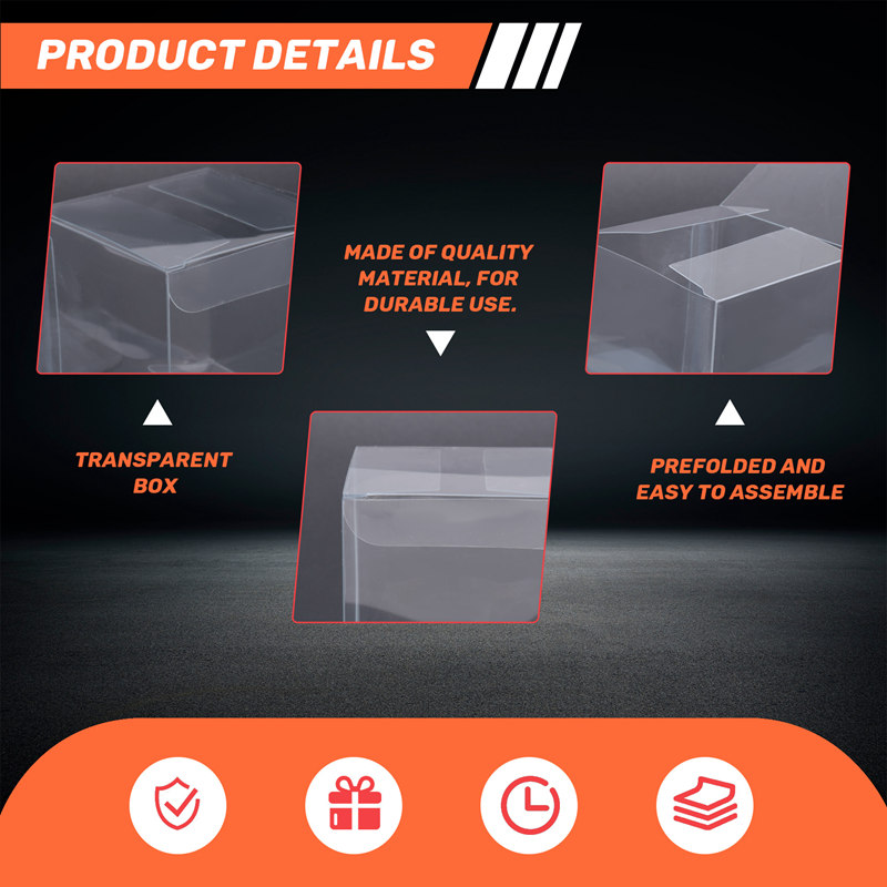 50Pcs Clear Plastic Boxes for  - đánh giá và giá Packaging