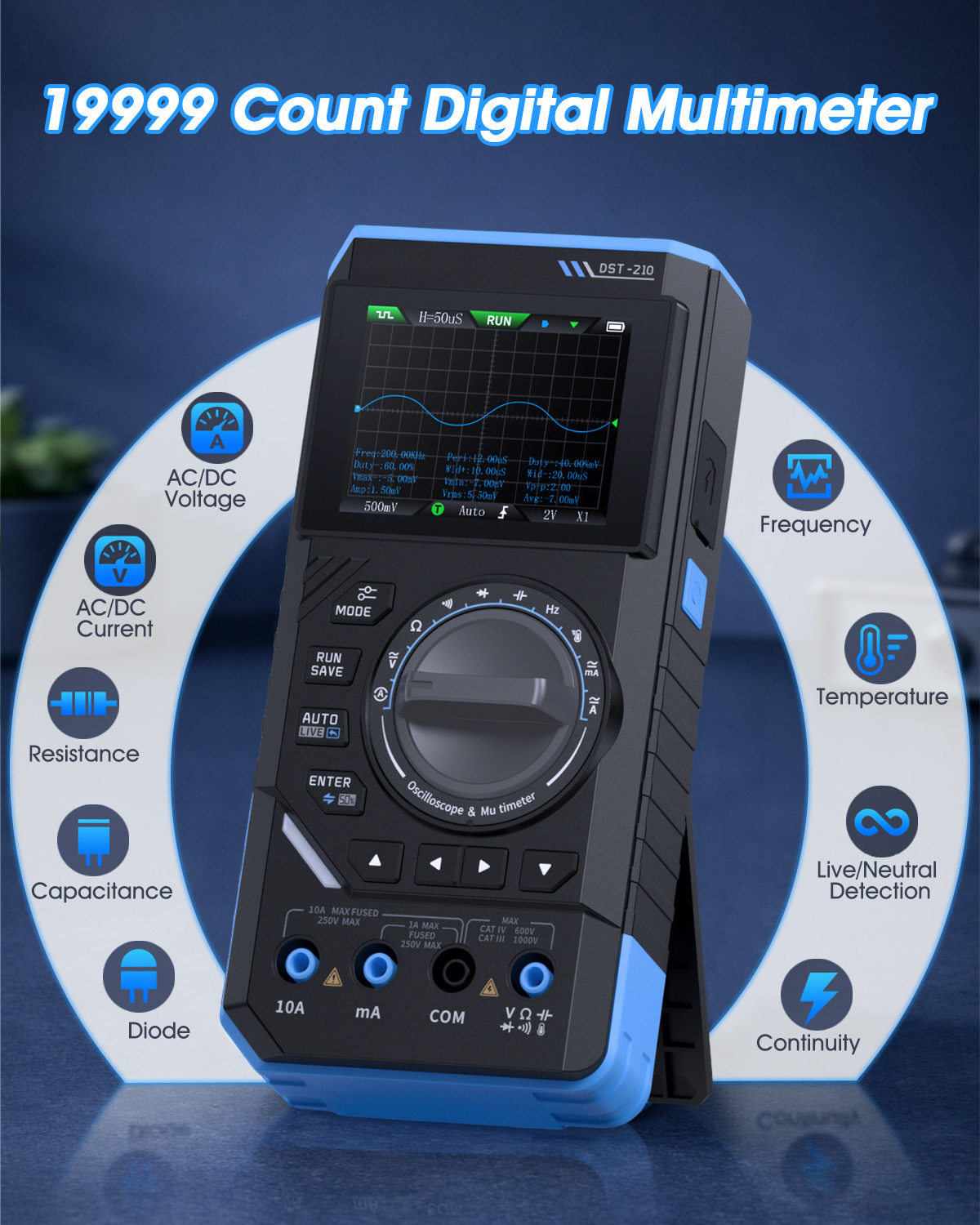 FNIRSI DST-210 3-in-1 Handheld - đánh giá và giá Fnirsi Digital Oscilloscope Handheld